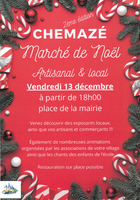 Marché de Noël artisanal et local - Chemazé